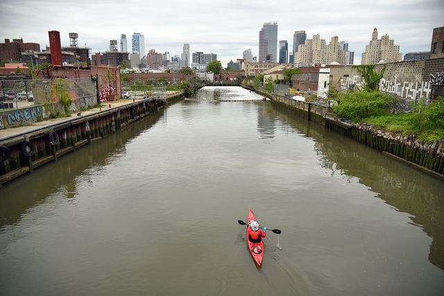 The Gowanus Canal, photographed in 2018, was recently rezoned to allow construction along its banks.